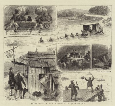 Inspecting a New Railway in Queensland by William Ralston